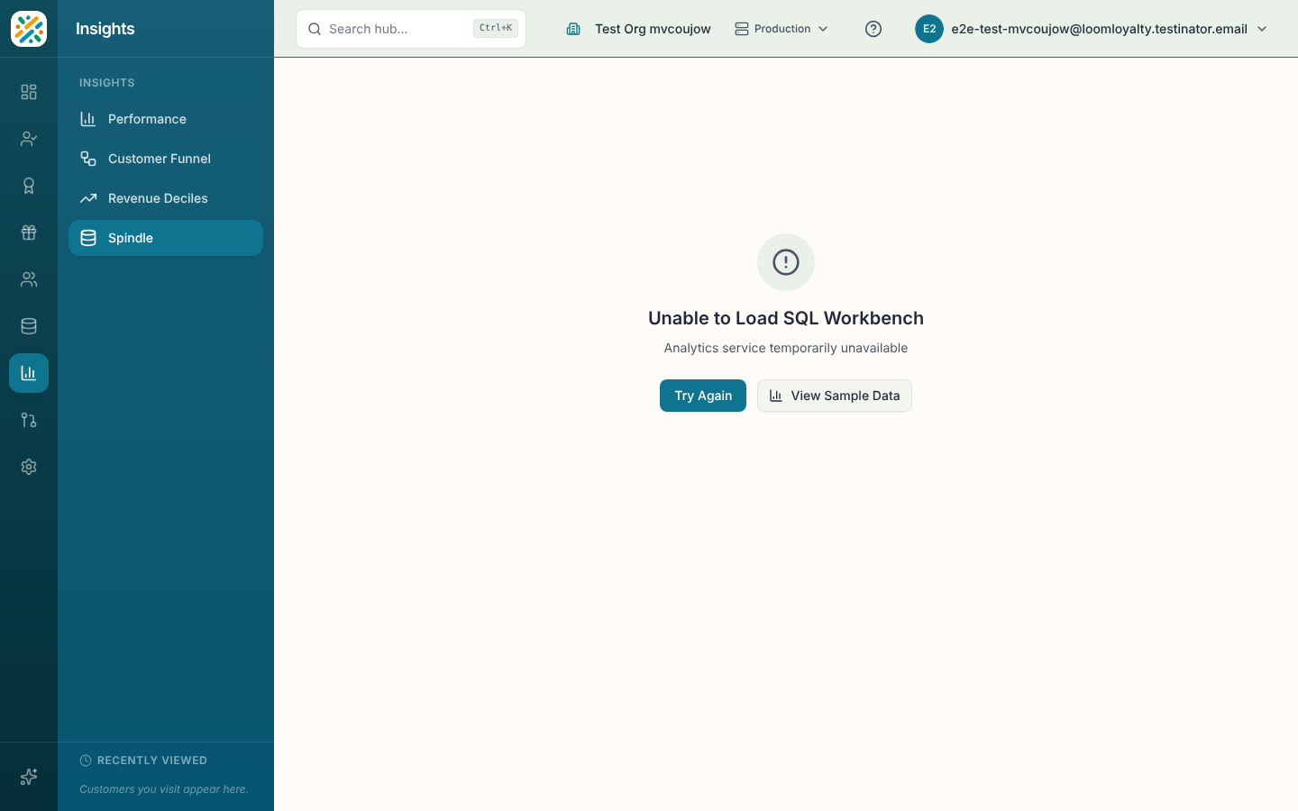 Spindle SQL workbench with schema browser and editor